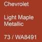 Preview: Chevrolet, Light Maple Metallic, 73 / WA8491.